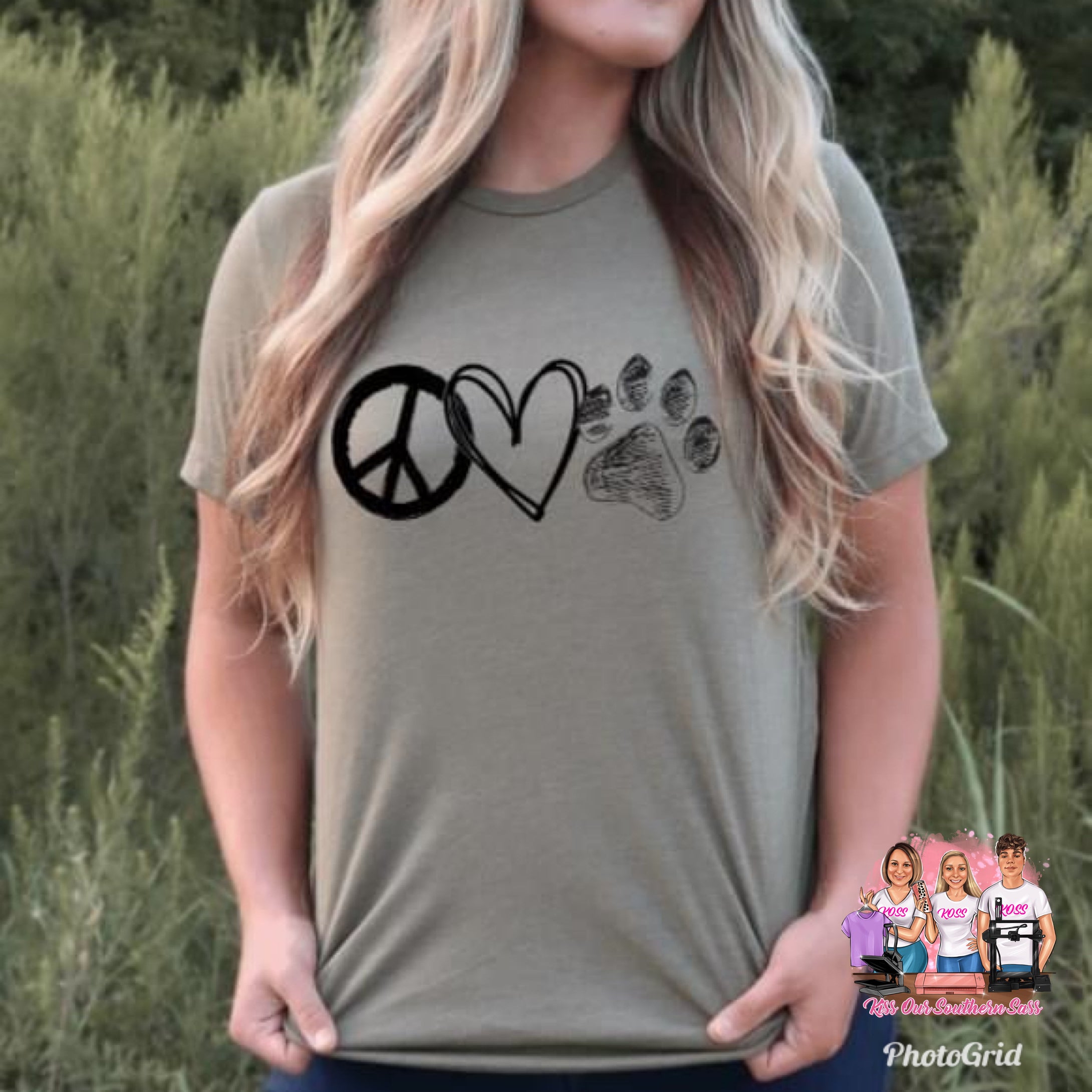 Peace Love Paw Print