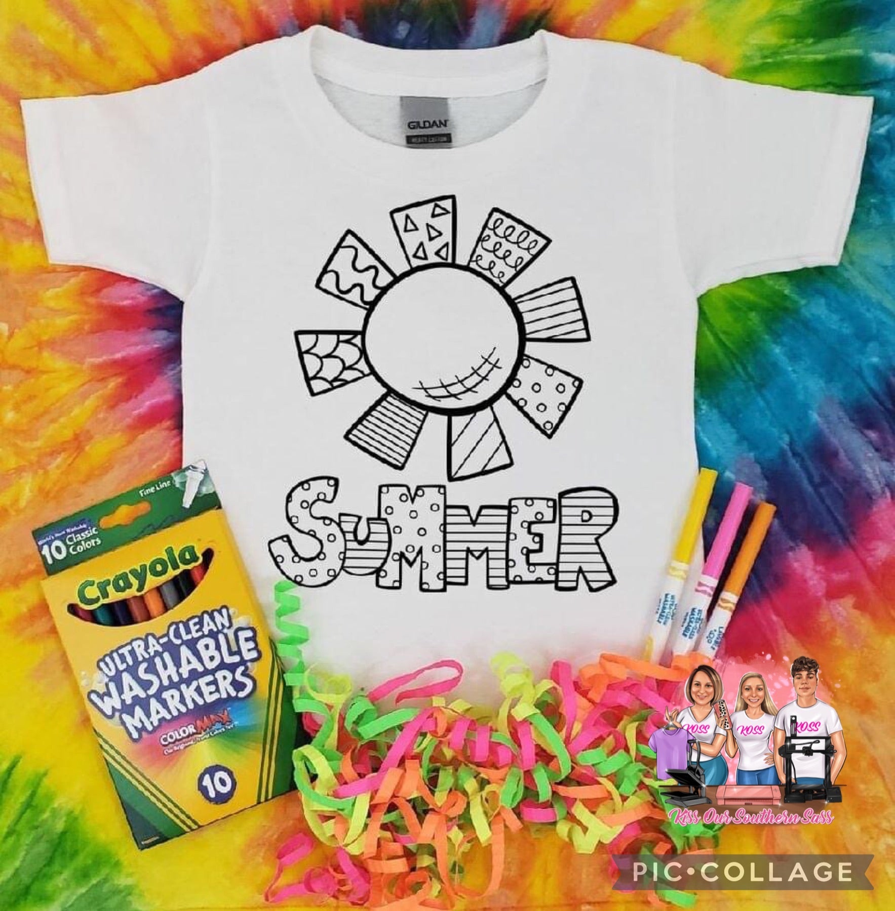 Youth Summer Coloring Shirt