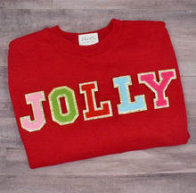 Load image into Gallery viewer, Jolly Multi Colored Chenille Lettered Shirts
