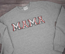 Load image into Gallery viewer, Mama Baseball Letters Chenille Lettered Shirts
