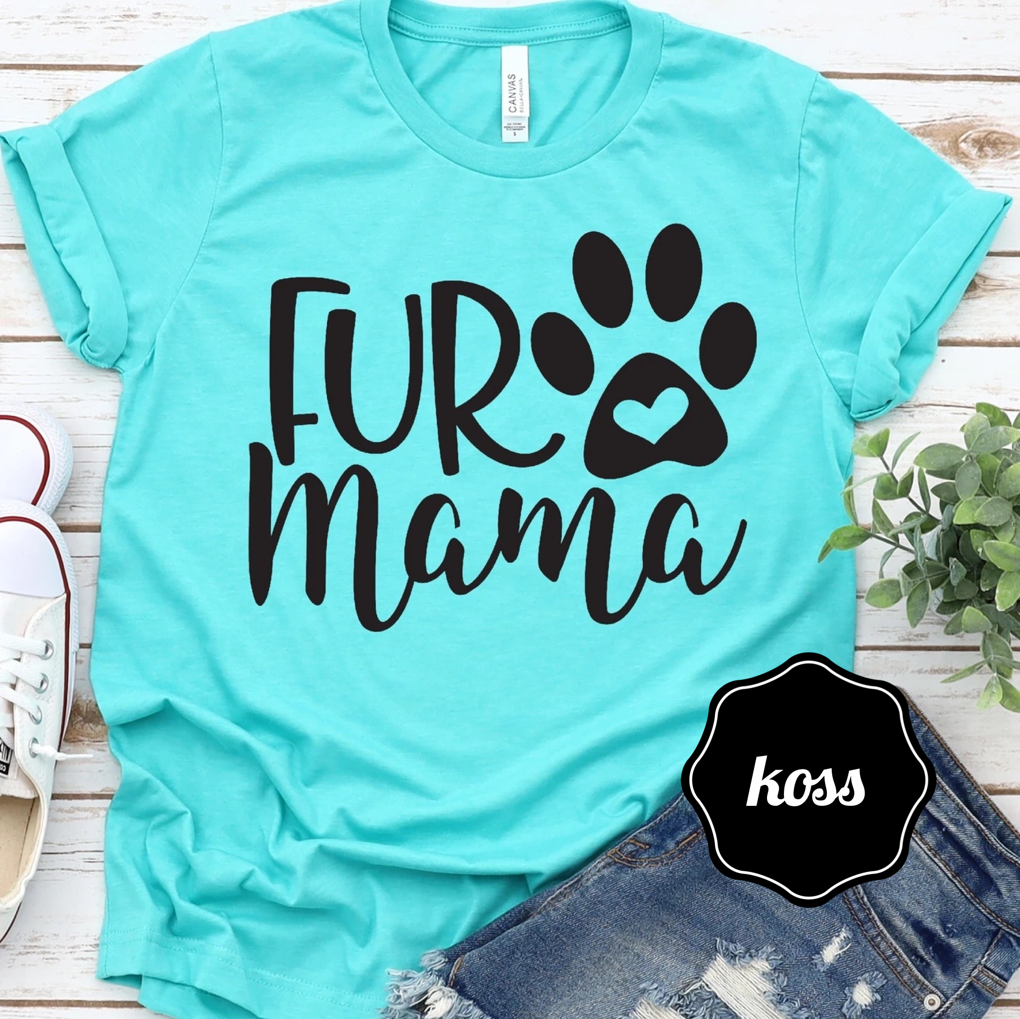 Fur Mama with Paw Print