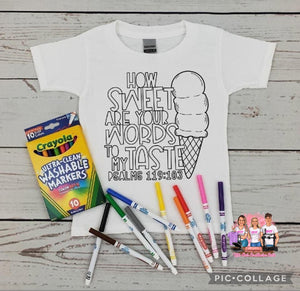 Youth How sweet are your words Coloring Shirt