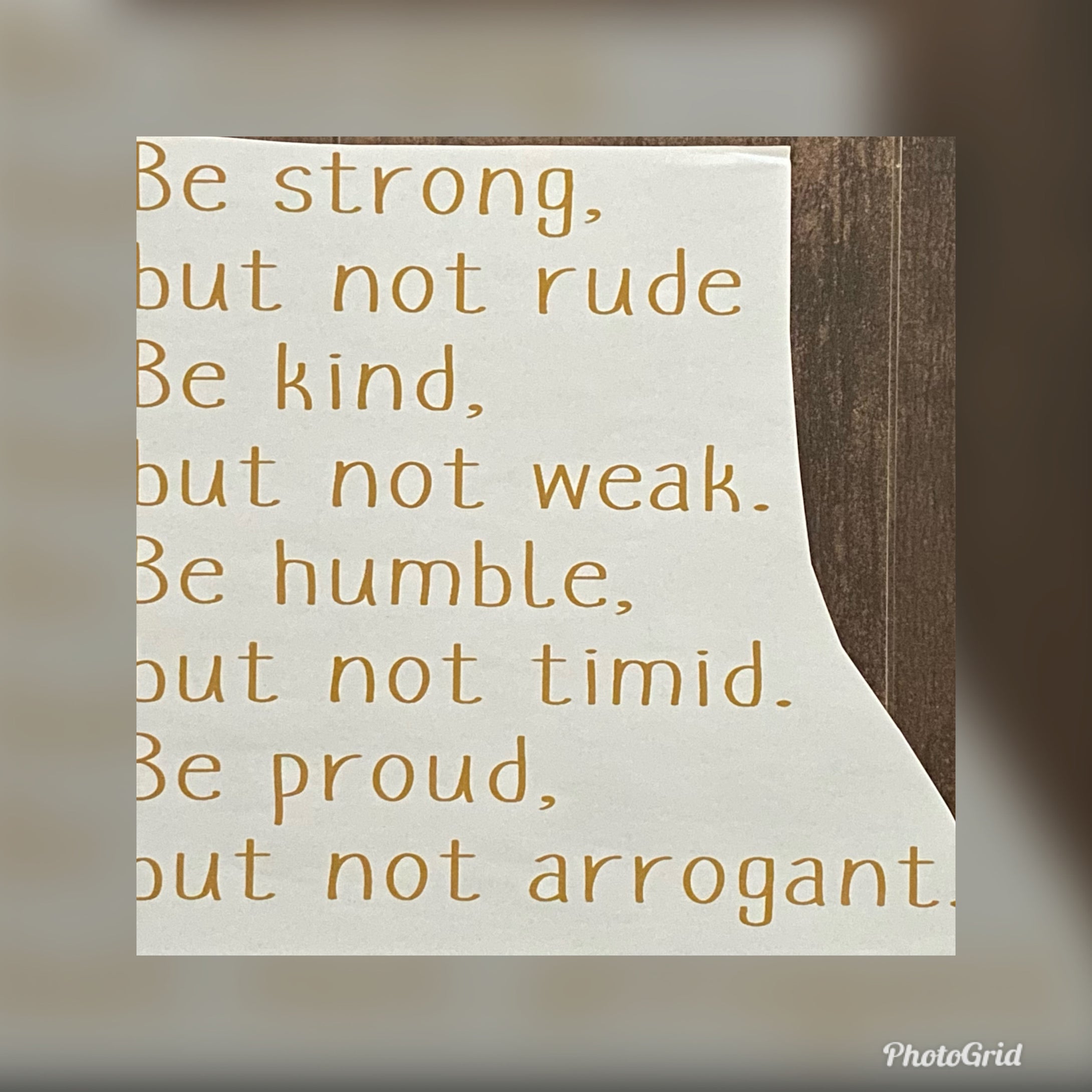 Be strong...
