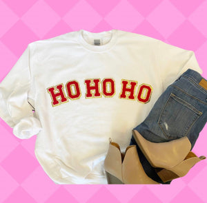 Ho Ho Ho Chenille Lettered Shirts